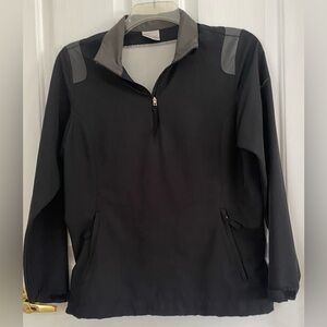 NIKE .. WOMENS ..Black and Gray Quarter-Zip Pullover